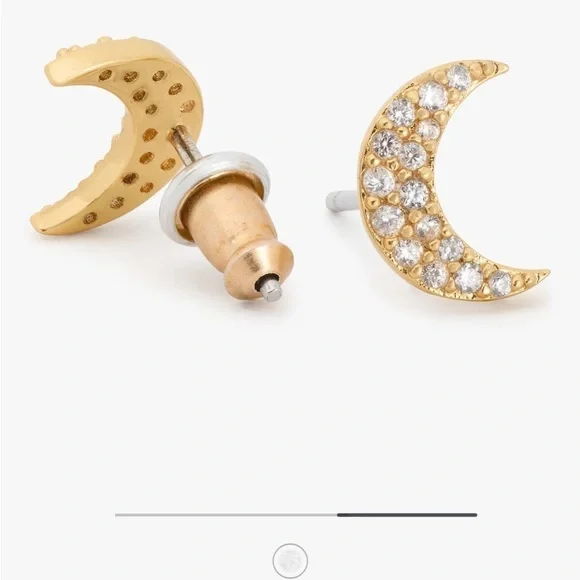Kate spade earrings You’re A Gem Crescent Moon Studs - Picture 2 of 11